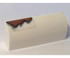 Slope, Curved 1 x 4 x 1 1/3 with Rust Pattern (Sticker) - Set 10274