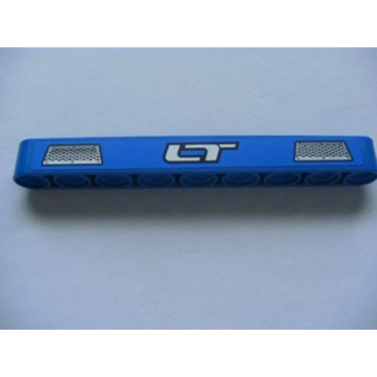 Technic, Liftarm 1 x 9 Thick with 'LT' and 2 Vents Pattern (Sticker) - Set 8273