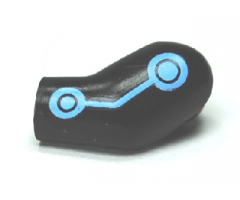 Arm, Left with Medium Blue Circles and Lines Batman Electro Pattern