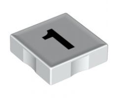 Duplo, Tile 2 x 2 with Black Number 1 Pattern