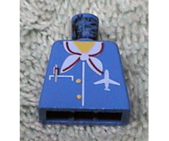 Torso Airplane Crew Female, Pocket, Pen, Scarf and Logo Pattern