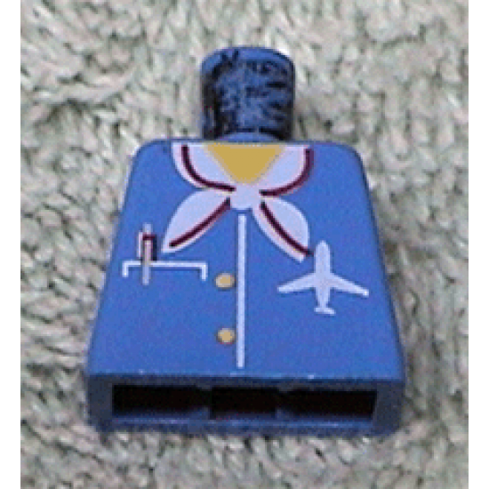 Torso Airplane Crew Female, Pocket, Pen, Scarf and Logo Pattern