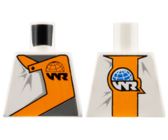 Torso World Racers - WR Logo on Orange Inset Front and Back Pattern