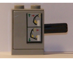 Pneumatic Switch with Top Studs with Arm Lever Control Pattern (Sticker) - Set 8868