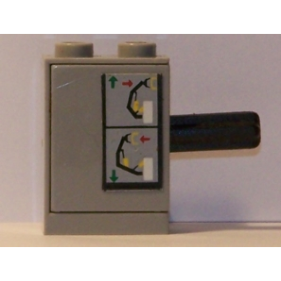 Pneumatic Switch with Top Studs with Arm Lever Control Pattern (Sticker) - Set 8868