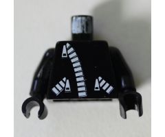 Torso Zipper and 2 Zipper Pockets Pattern / Black Arms / Black Hands