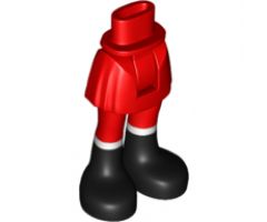 Mini Doll, Legs with Hips and Skirt, Red Legs and Black Boots Pattern