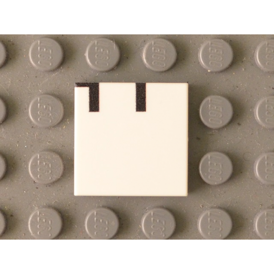 Tile 2 x 2 with Black 'HT' Upper Half Pattern