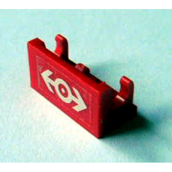 Hinge Brick 1 x 2 Base with Train Logo White Pattern (Sticker) - Set 4552