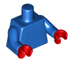 Torso Plain / Blue Arms / Red Hands