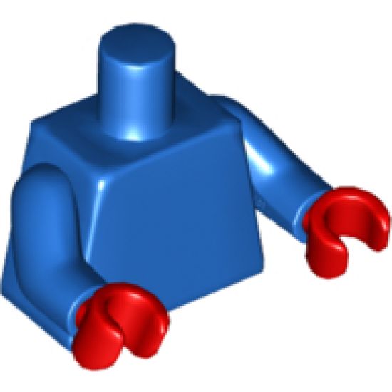 Torso Plain / Blue Arms / Red Hands