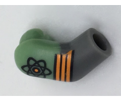 Arm, Right with Sand Green Short Sleeve, Atom and 3 Orange Stripes Pattern