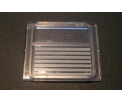 Glass for Train Window 1 x 4 x 3 with 7 Light Gray Stripes Pattern (Sticker) - Sets 4547 / 10002