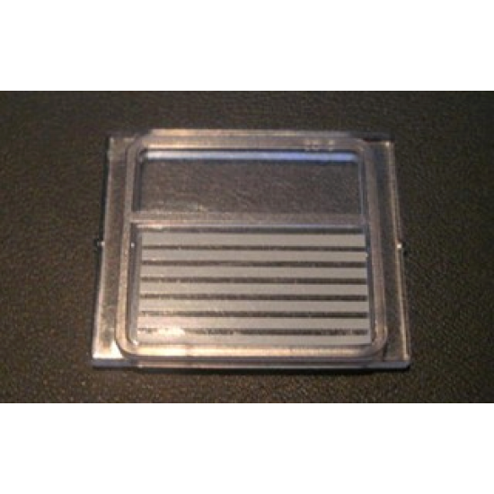 Glass for Train Window 1 x 4 x 3 with 7 Light Gray Stripes Pattern (Sticker) - Sets 4547 / 10002