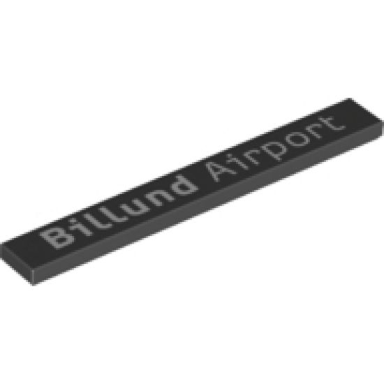 Tile 1 x 8 with 'Billund Airport' Pattern