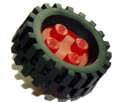 Wheel & Tire Assembly Classic 4 Studs with Axle with Black Tire 30 x 10.5 Offset Tread (7039 / 2346)