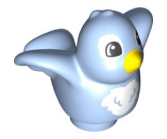 Duplo, Animal Bird with White Chest Pattern, Yellow Beak and Feathered Eye Borders