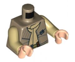 Torso SW Rebel Vest with General Insignia Pattern / Tan Arms / Light Nougat Hands