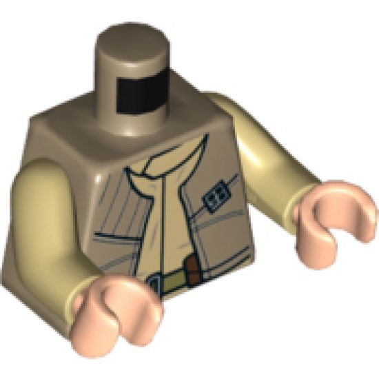 Torso SW Rebel Vest with General Insignia Pattern / Tan Arms / Light Nougat Hands