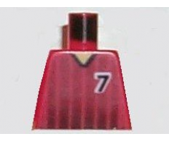 Torso Soccer Black Fading Stripes and No. 7 Front and Back Pattern