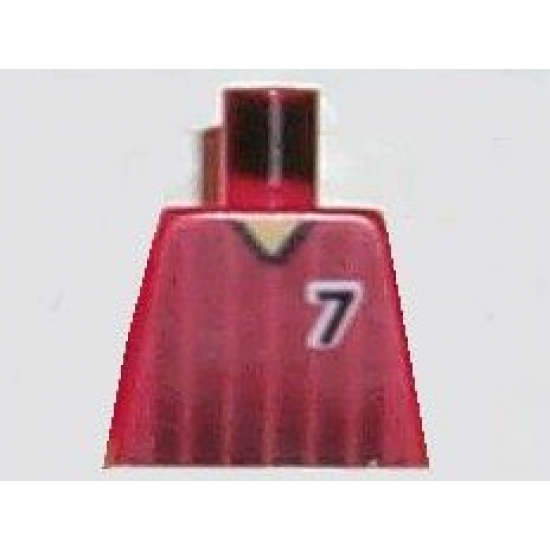 Torso Soccer Black Fading Stripes and No. 7 Front and Back Pattern