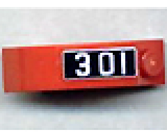 Arch 1 x 3 x 2 Curved Top with '301' Pattern - Right (Sticker) - Set 10020