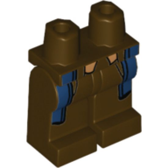 Hips and Legs with Dark Blue Coattails and Dark Tan Vest Tails Pattern