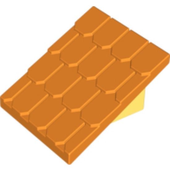 Duplo, Building Roof Sloped 30 4 x 4 Shingled with Light Yellow Base