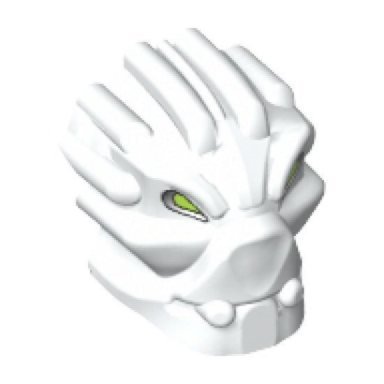 Minifigure, Head, Modified Bionicle Inika Toa Matoro Pattern