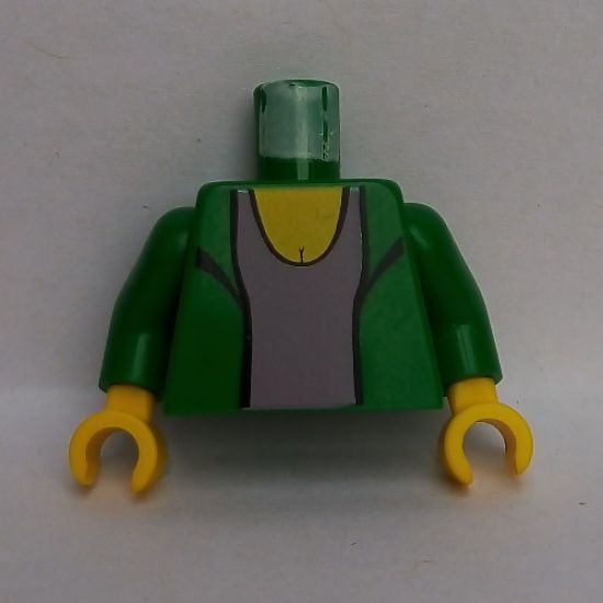 Torso Spider-Man Blazer over Light Violet Top Pattern (Mary Jane 2) / Green Arms / Yellow Hands