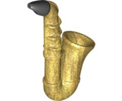 Minifigure, Utensil Saxophone with Black Mouthpiece Pattern