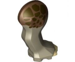Animal, Body Part Dinosaur Leg Small (Front) Triceratops with Pin, Tan Nails and Reddish Brown and Dark Brown Pattern - Right