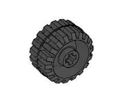 Wheel Small Wide Hard Plastic Tread, Hole Notched for Wheels Holder Pin