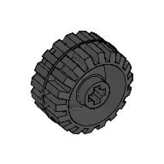 Wheel Small Wide Hard Plastic Tread, Hole Notched for Wheels Holder Pin