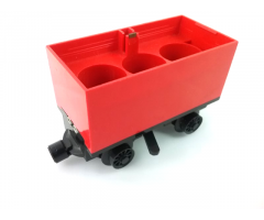 Train Battery Box Car with Three Contact Holes, Black Switch Lever, Black Magnets, and Black Wheels