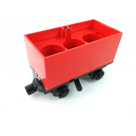 Train Battery Box Car with Three Contact Holes, Black Switch Lever, Black Magnets, and Black Wheels