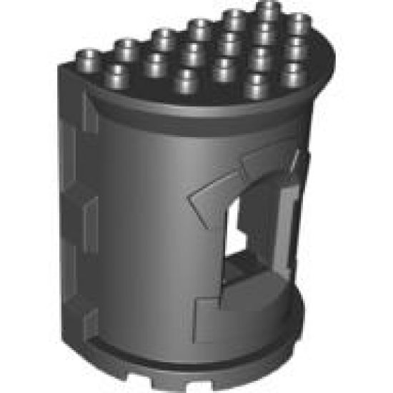 Duplo, Building Wall 4 x 6 x 6 Curved Turret - Castle
