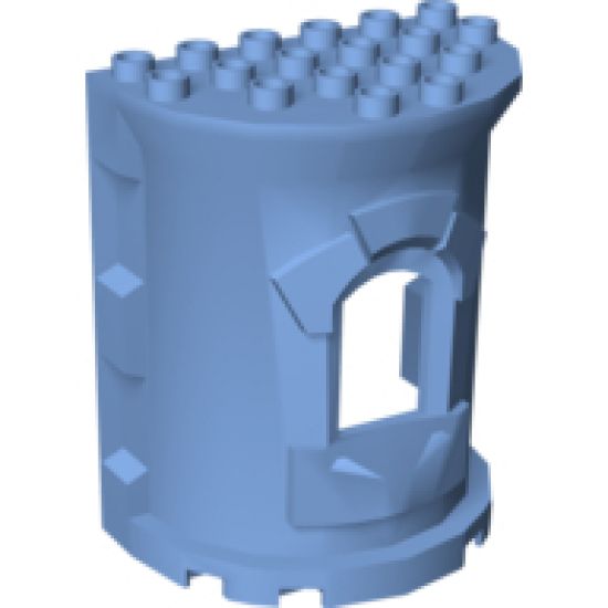Duplo, Building Wall 4 x 6 x 6 Curved Turret - Castle