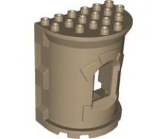 Duplo, Building Wall 4 x 6 x 6 Curved Turret - Castle