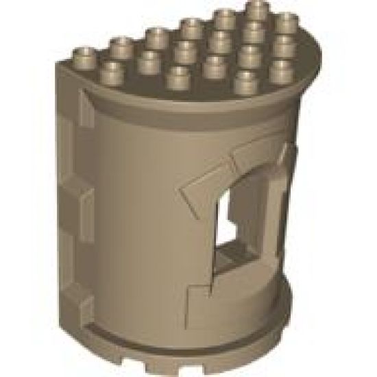 Duplo, Building Wall 4 x 6 x 6 Curved Turret - Castle