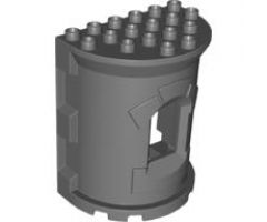 Duplo, Building Wall 4 x 6 x 6 Curved Turret - Castle