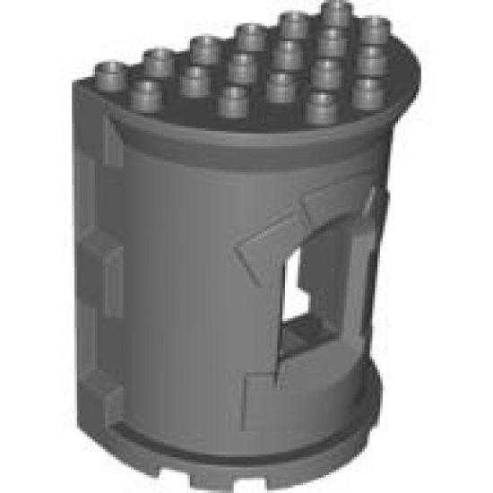 Duplo, Building Wall 4 x 6 x 6 Curved Turret - Castle