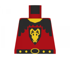 Torso Castle Dragon Knights Dragon Face on Shield Pattern