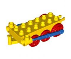 Duplo, Train Steam Engine Chassis with Blue Drive Rod