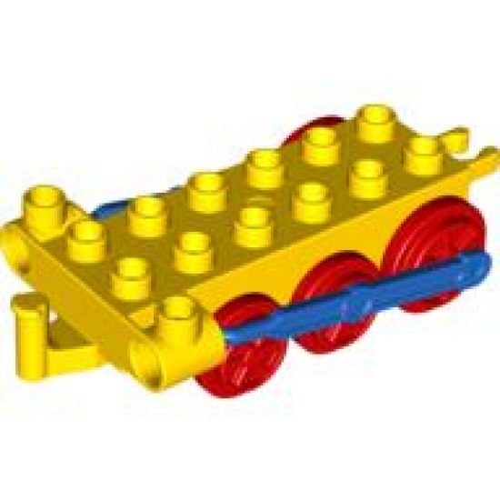 Duplo, Train Steam Engine Chassis with Blue Drive Rod