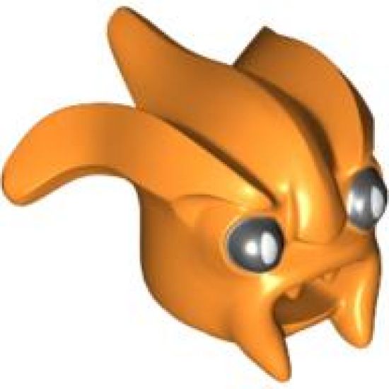 Minifigure, Head, Modified Kranxx with Black Eyes and Open Mouth Pattern