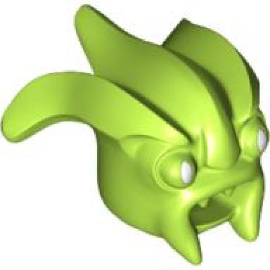 Minifigure, Head, Modified Kranxx with Black Eyes and Open Mouth Pattern
