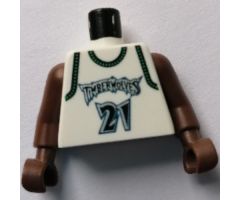 Torso NBA Minnesota Timberwolves #21 (White Jersey) Pattern / Brown NBA Arms