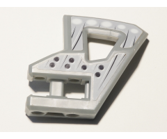 Technic, Panel RC Car Flexible Bumper Left with Black and White Lines, White Circles and Holes Pattern (Stickers) - Set 8369