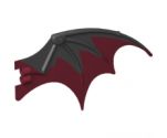 Animal, Body Part Dragon Wing 19 x 11 with Marbled Black / Trans-Black Trailing Edge Pattern